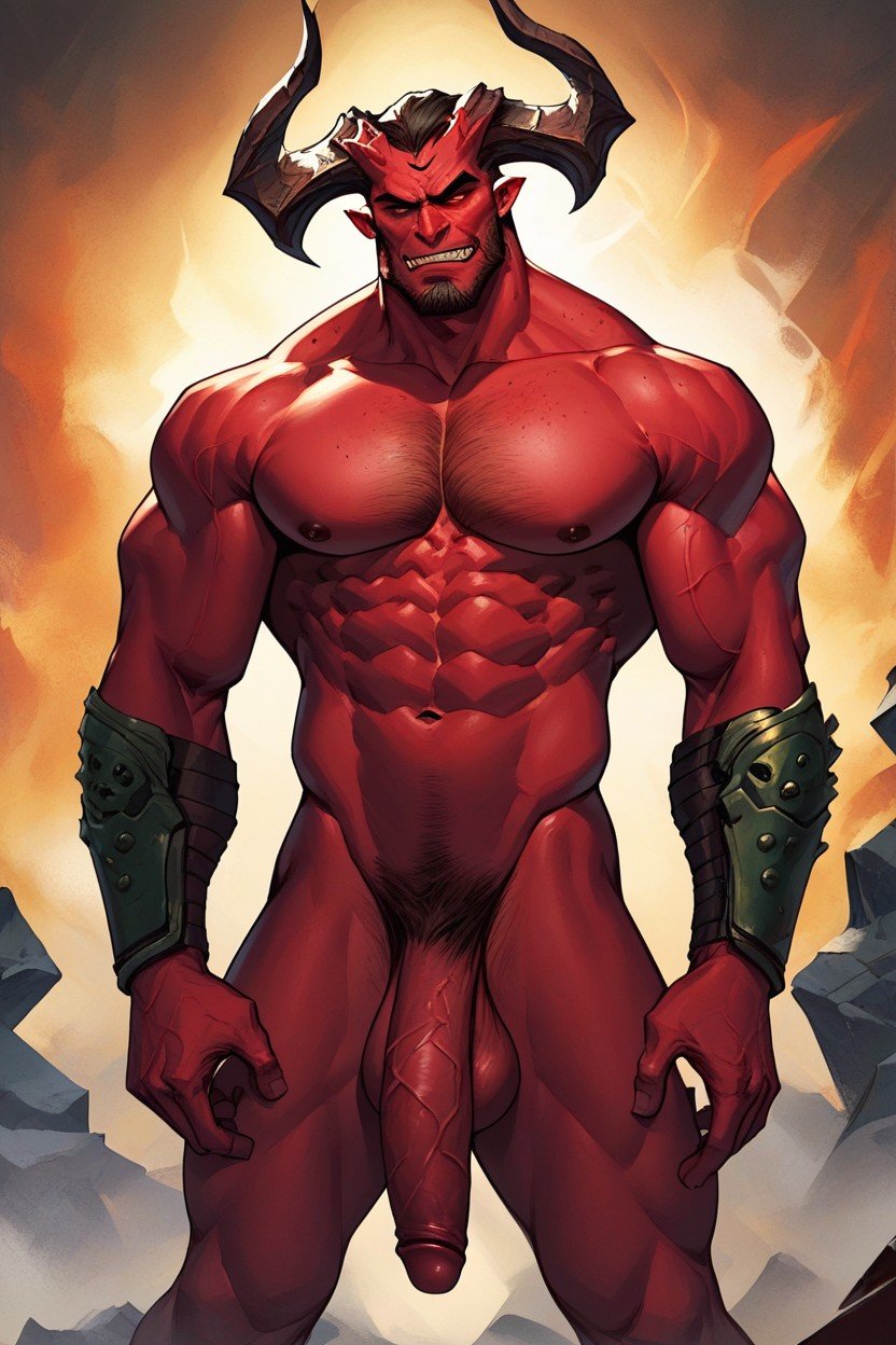 Hellboy, The Right Hand Of Doom, Flaccid CockゲイAIポルノ