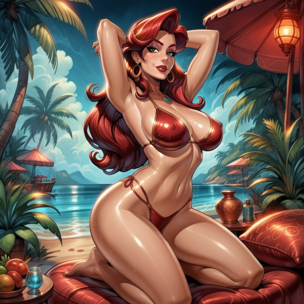 Art Style Of Reiq, Waist Shot, Reiq Style AI Porn