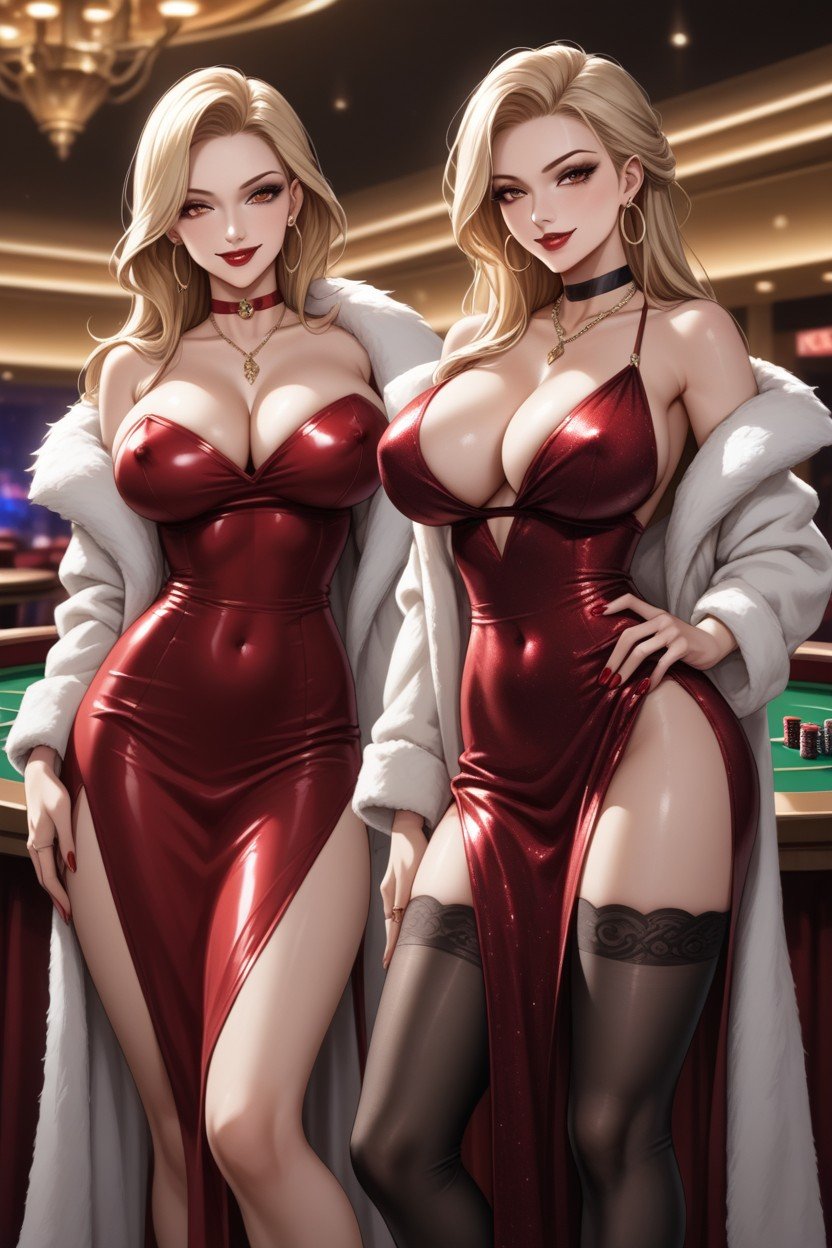 Casino In The Background, Camel Toe, Masturbates On The Poker TableAI黃漫