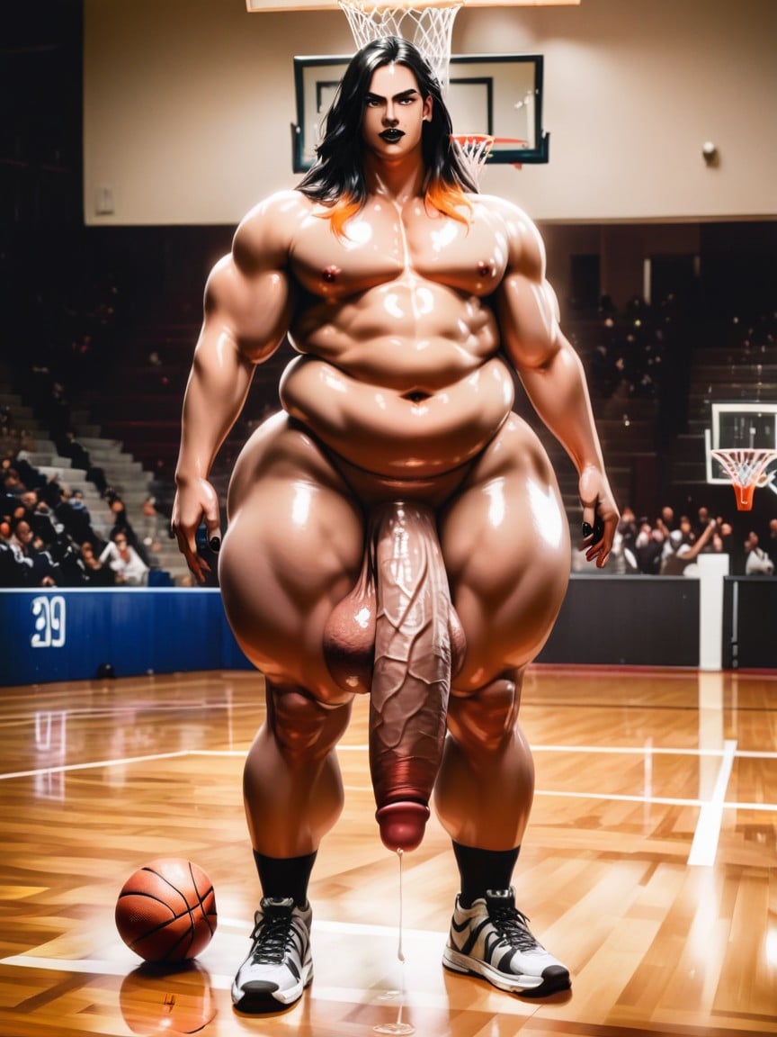 籃球, Hyper Penis Length, Huge Sagging BallsAI同性戀黃片