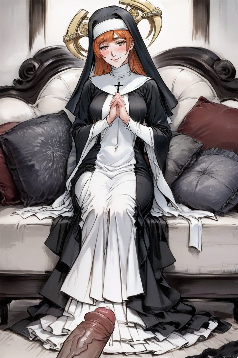 Large, Nun, Couch Hentai AI Porn