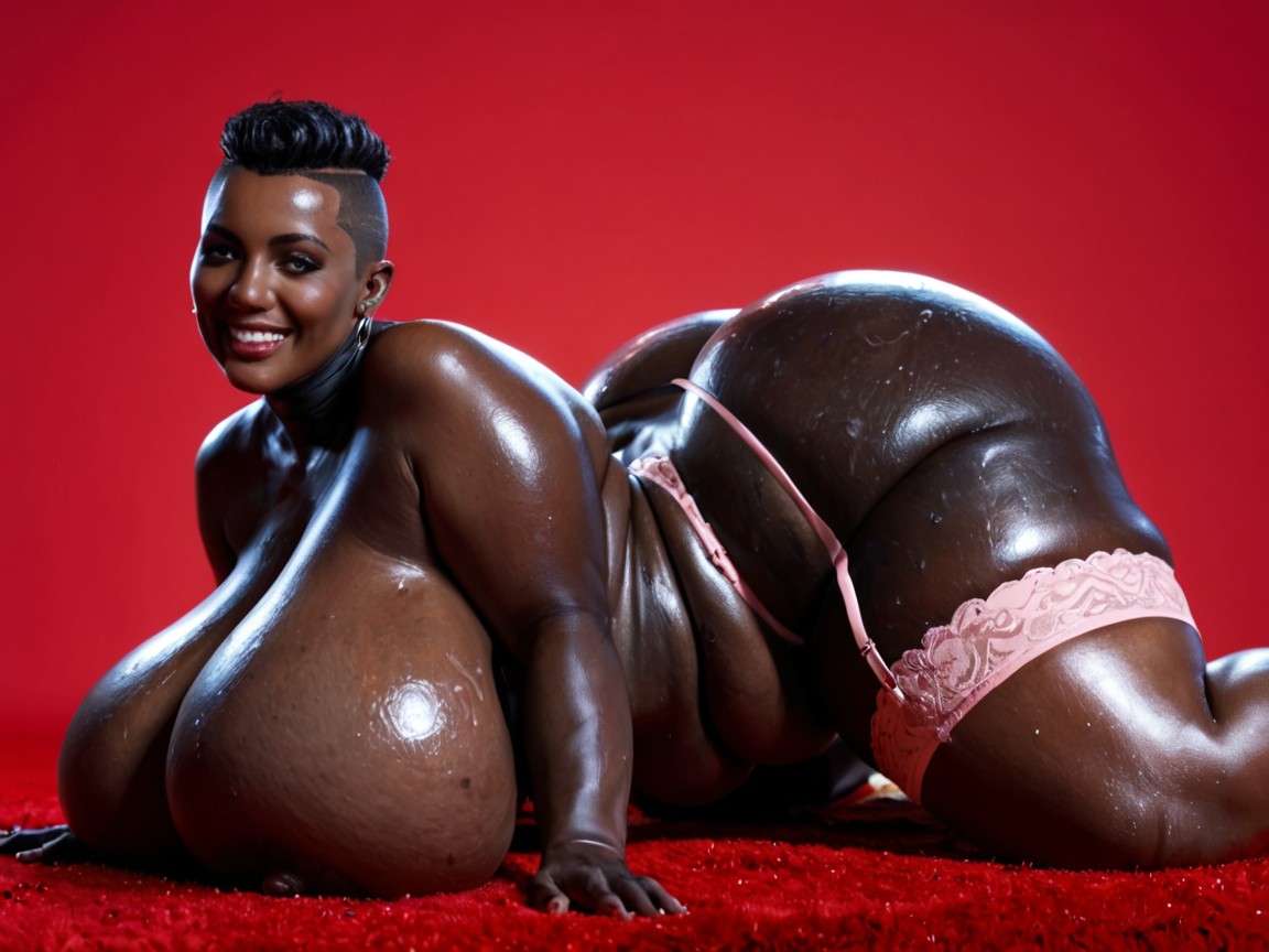 Reflective Skin, Very Dark Skin, White Male Fucking Her Doggystyle 豐滿AI成人