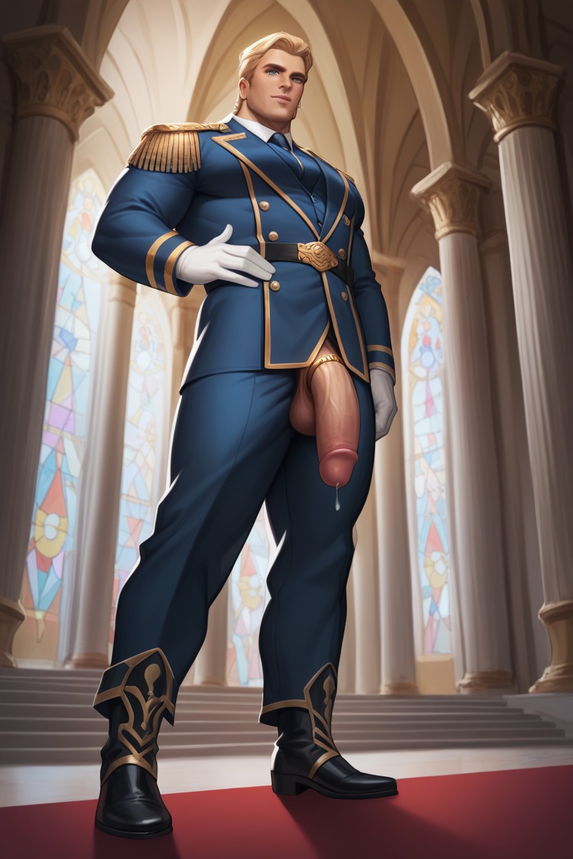 Blue Eyes, Dreamy Aura, Perfect Handsome Face AI Gay Porn