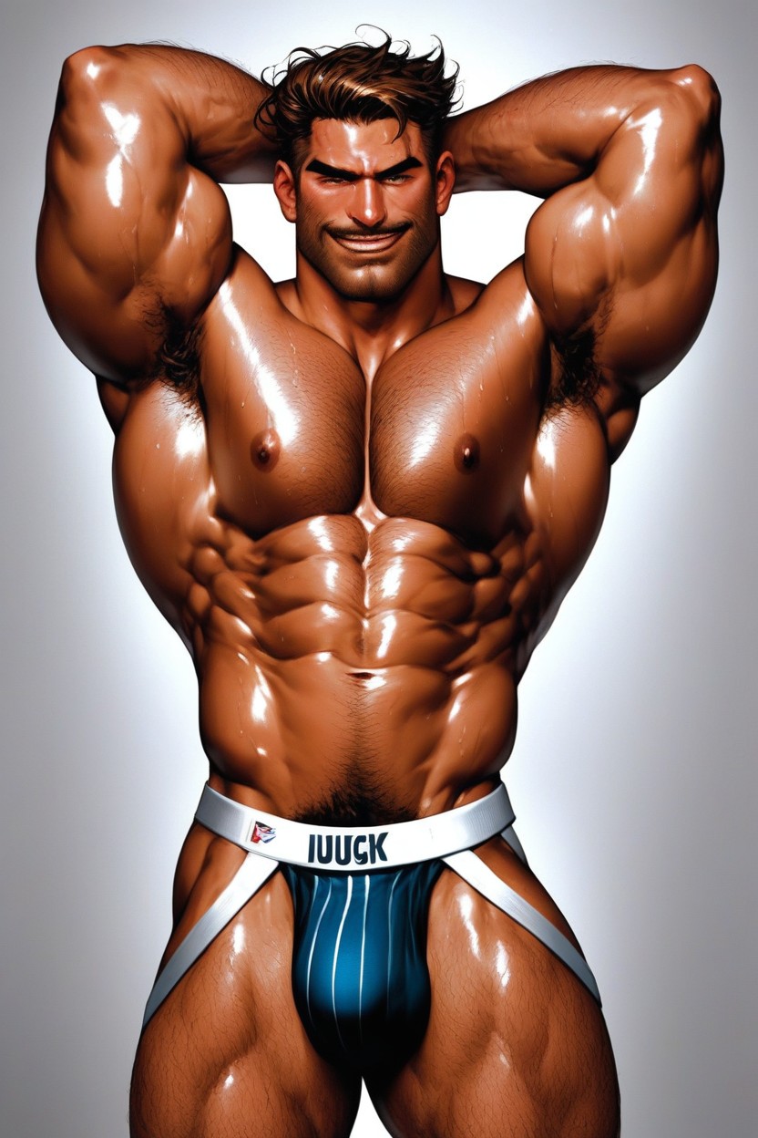 Huge Pecs, Manly, Giga-chad AI Gay Porn