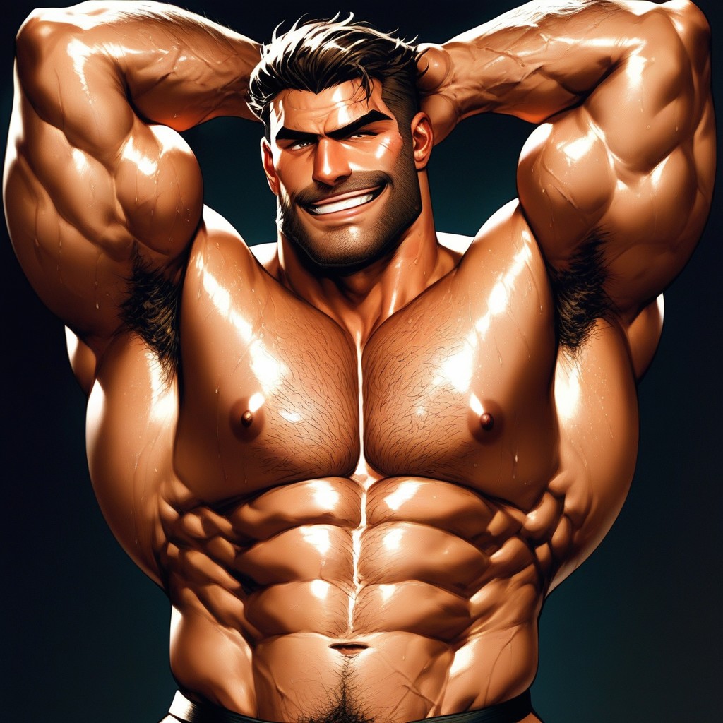 Wearing Jockstrap, Broad Shoulders, Dapper AI Gay Porn