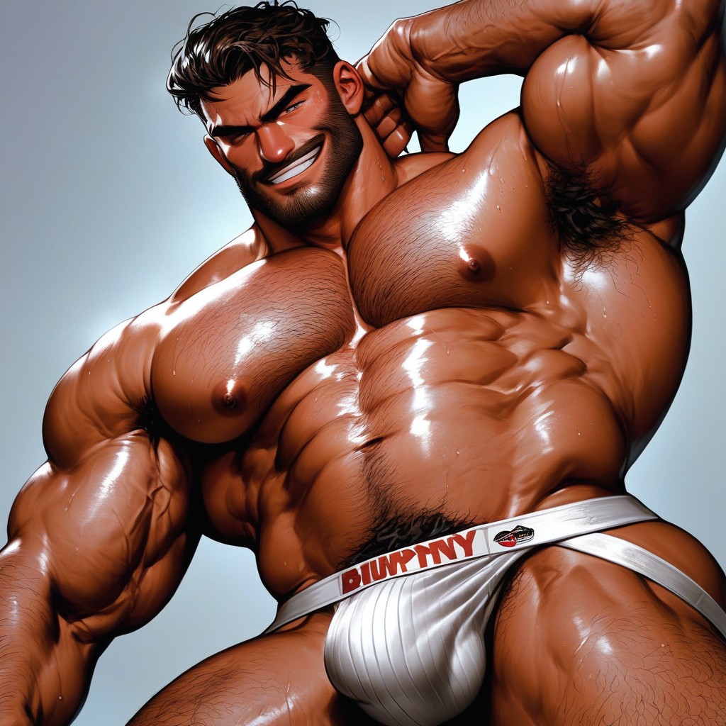 Smug, Hunky, Bulging Jockstrap AI Gay Porn