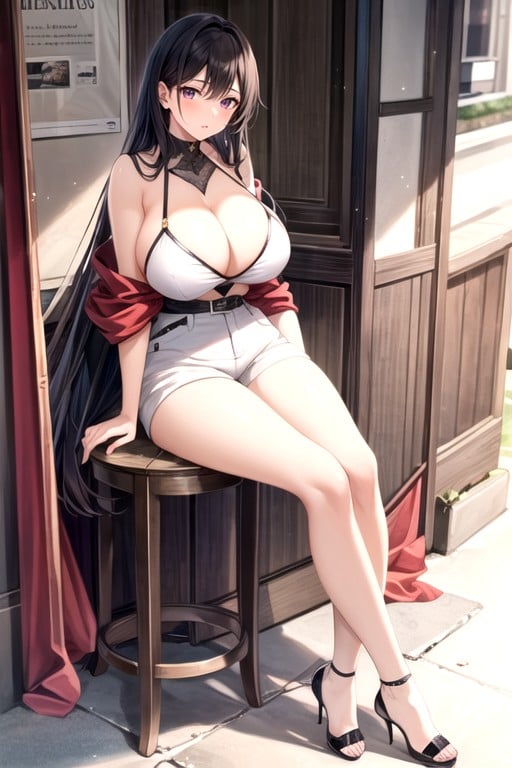 A Female With Big Naked Boobs, In A Fantasy World, Full Body게이 AI 포르노