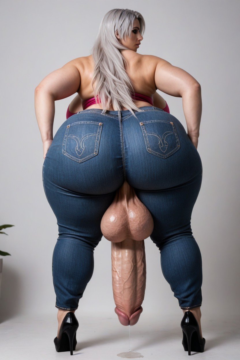 Espesso, Jeans, Hyper Ass Pornografia gay com IA