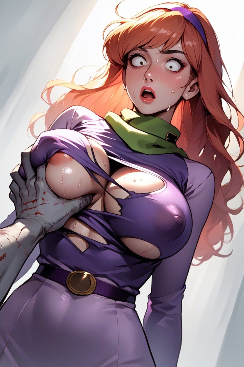 Daphne Blake, Roupas Rasgadas, Horrific Zombie Hentai IA pornografia