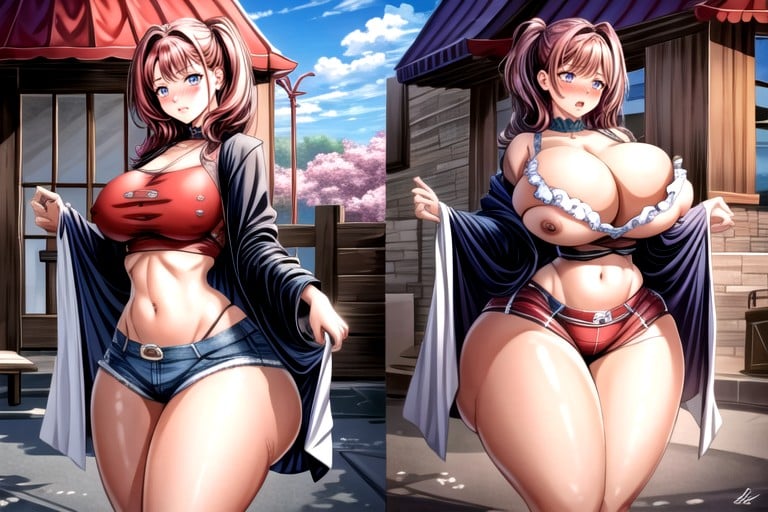 Expansion Mammaire, Feeding Her Fatter Self More And More To Gain Immensely Hyper Massive Amounts Of Heavy Weight And Thick Fat, 18+Porno IA Hentai