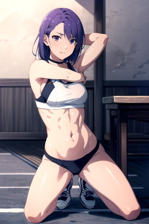 Muscular Definition, Detailed Background Of A Stadium For Athletes, 18+ Hentai AI Porn