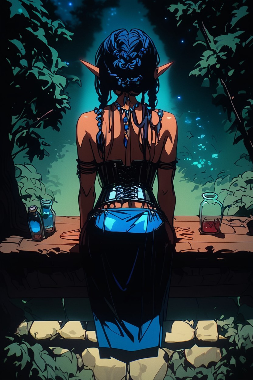Skirt, Top Down, Dark Brown Skin Hentai AI Porn