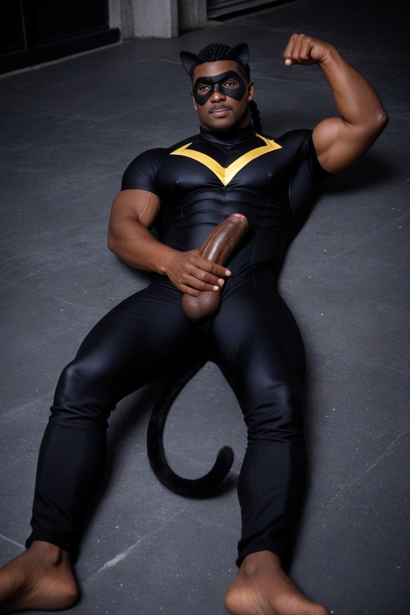 Orejas De Gato, Africana, Thick PenisPorno gay IA