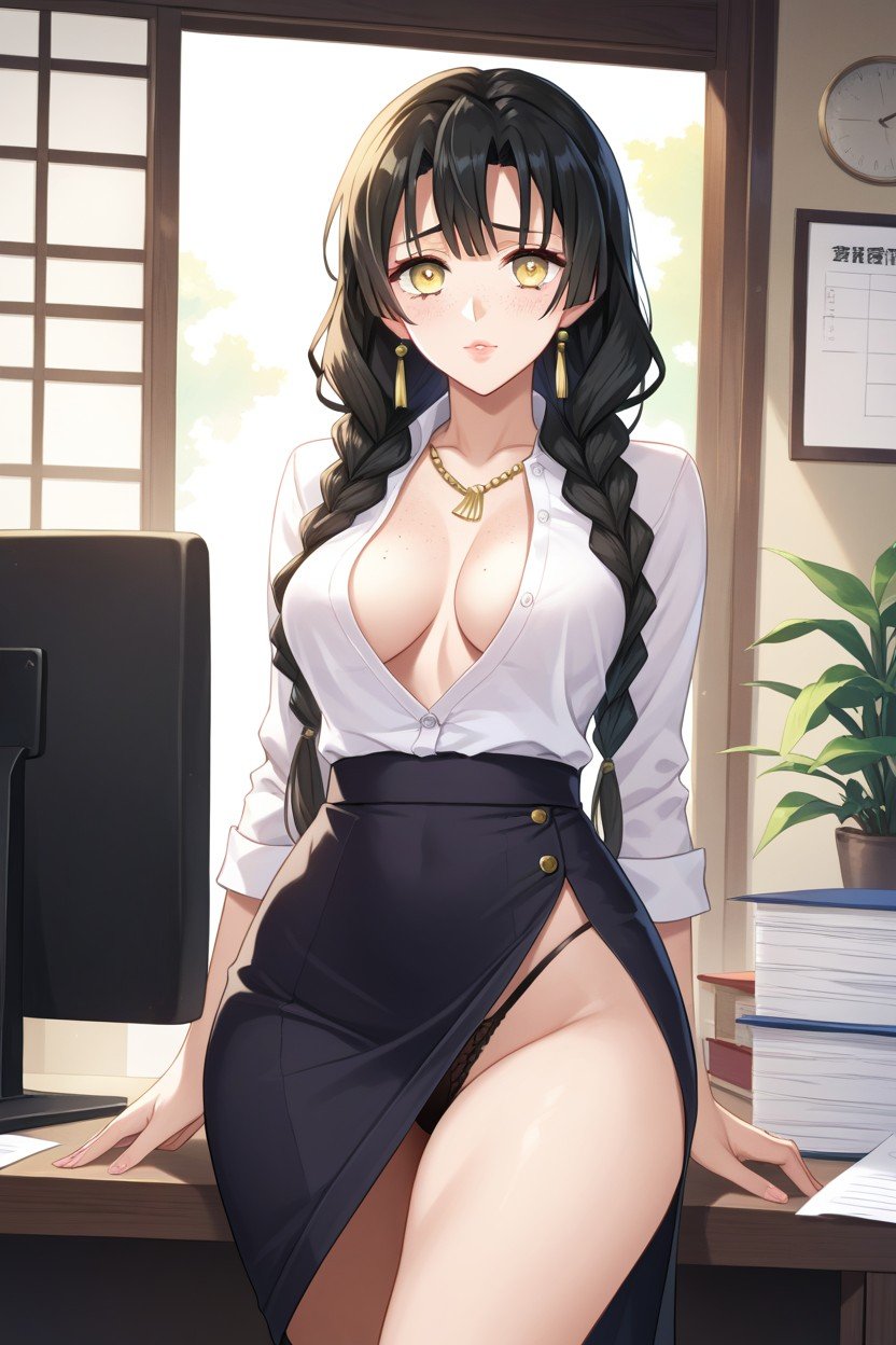 Thick Thigh, Gold Eyes, 18+Hentai IA