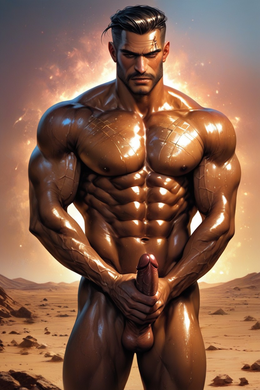 Sweaty, Oiled Skin, Veiny AI Gay Porn