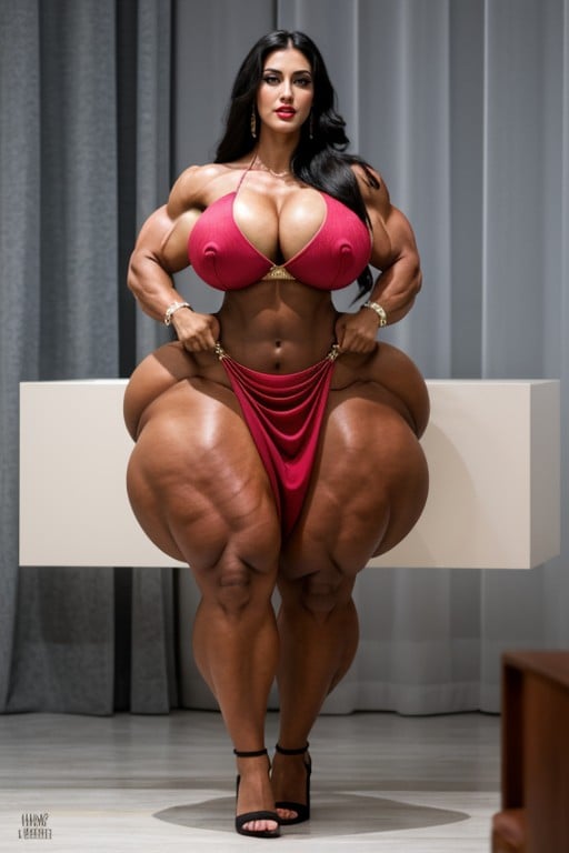 Absurdly Oversized Gigantic Massive Hyper Breasts, Gigantic Muscles, Wasp WaistHentai IA