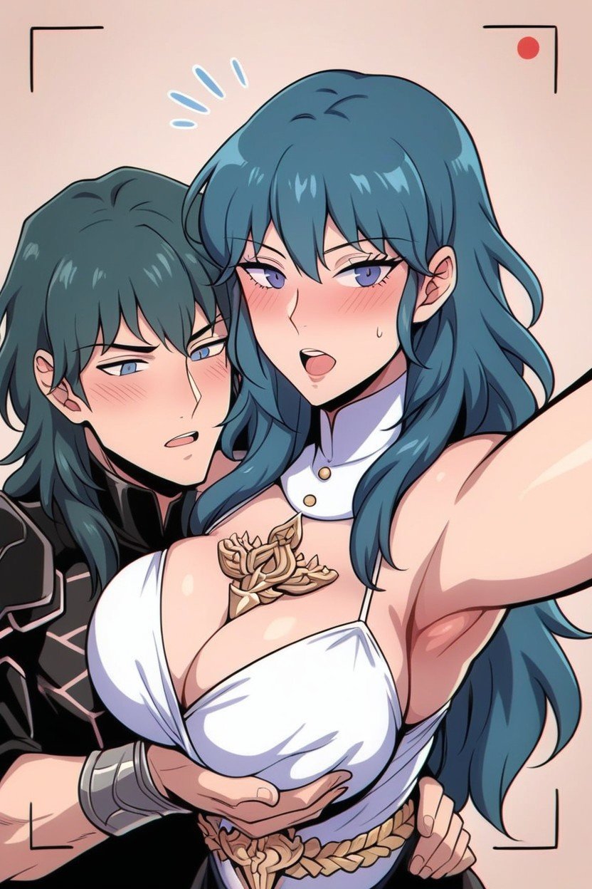 Byleth Selfie, Resting Head On Byleths Breasts, Man Pushes Byleths Tits Together And Shoves His Face In ThemAI黄漫