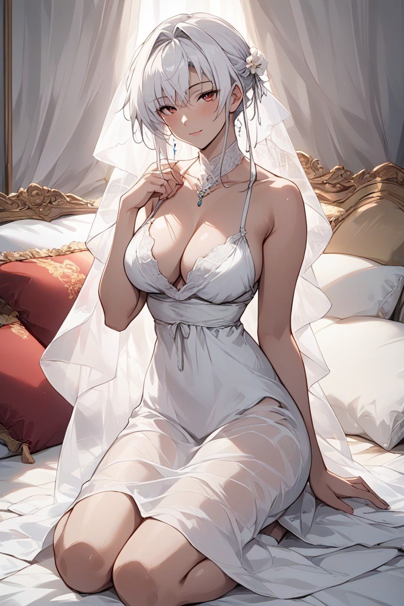 Bunda Arredondada, Cama, Sorayosuga No Sora Hentai IA pornografia