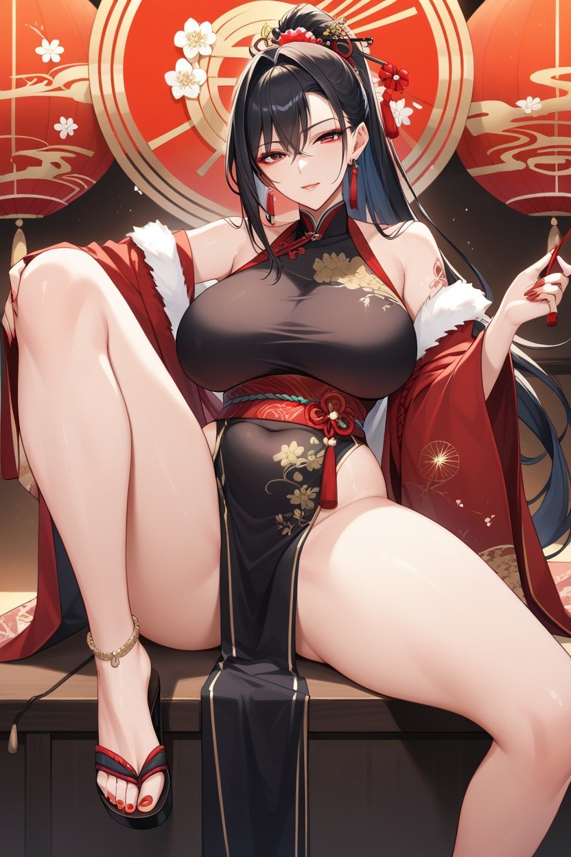 Scarlet Colored Nail, Huge Boobs, Fully Clothed헨타이 AI 포르노