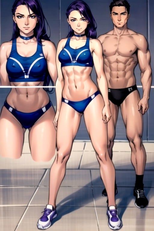 Straight Long, Abs, Muscular Definition Hentai IA pornografia