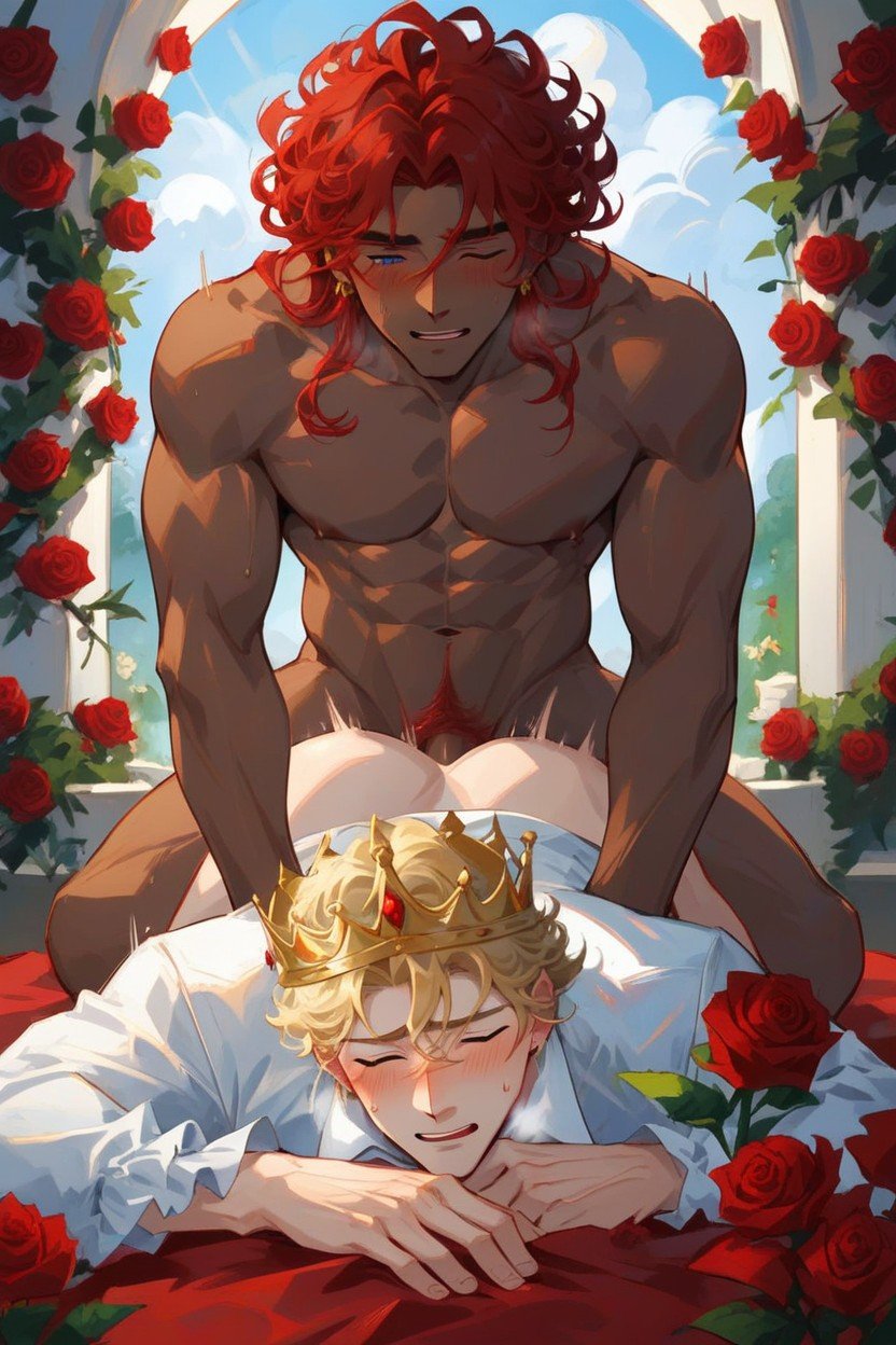 Roses, Enchanted And Magical Lore, In A Rose Garden Pornografia gay com IA