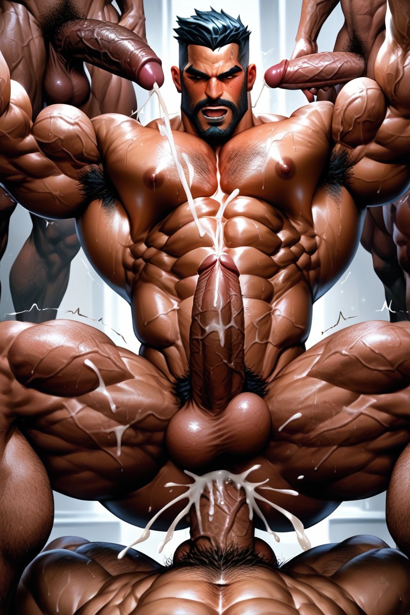Excessive Cum, Veiny Cock, Aggressive Gang Bang AI Gay Porn