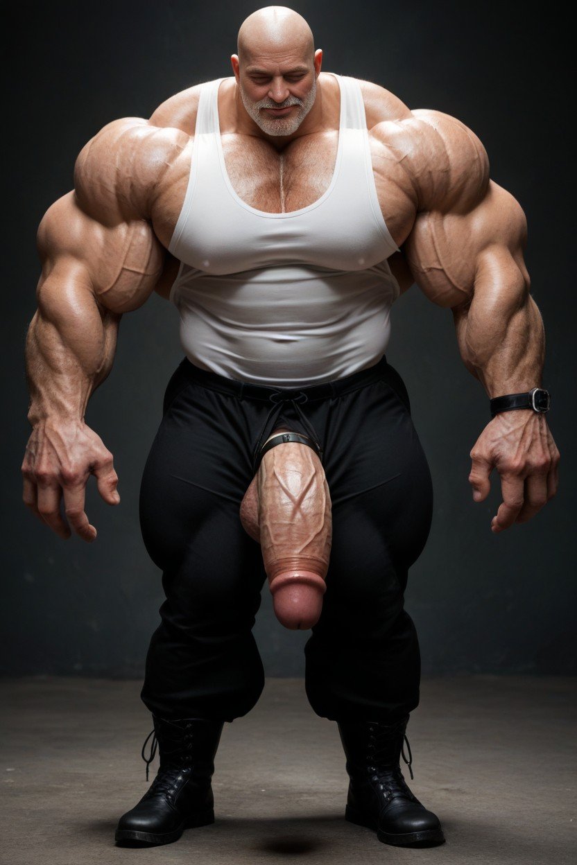 Gigantic Testicles, Oversized Muscles, 특대 근육 게이 AI 포르노