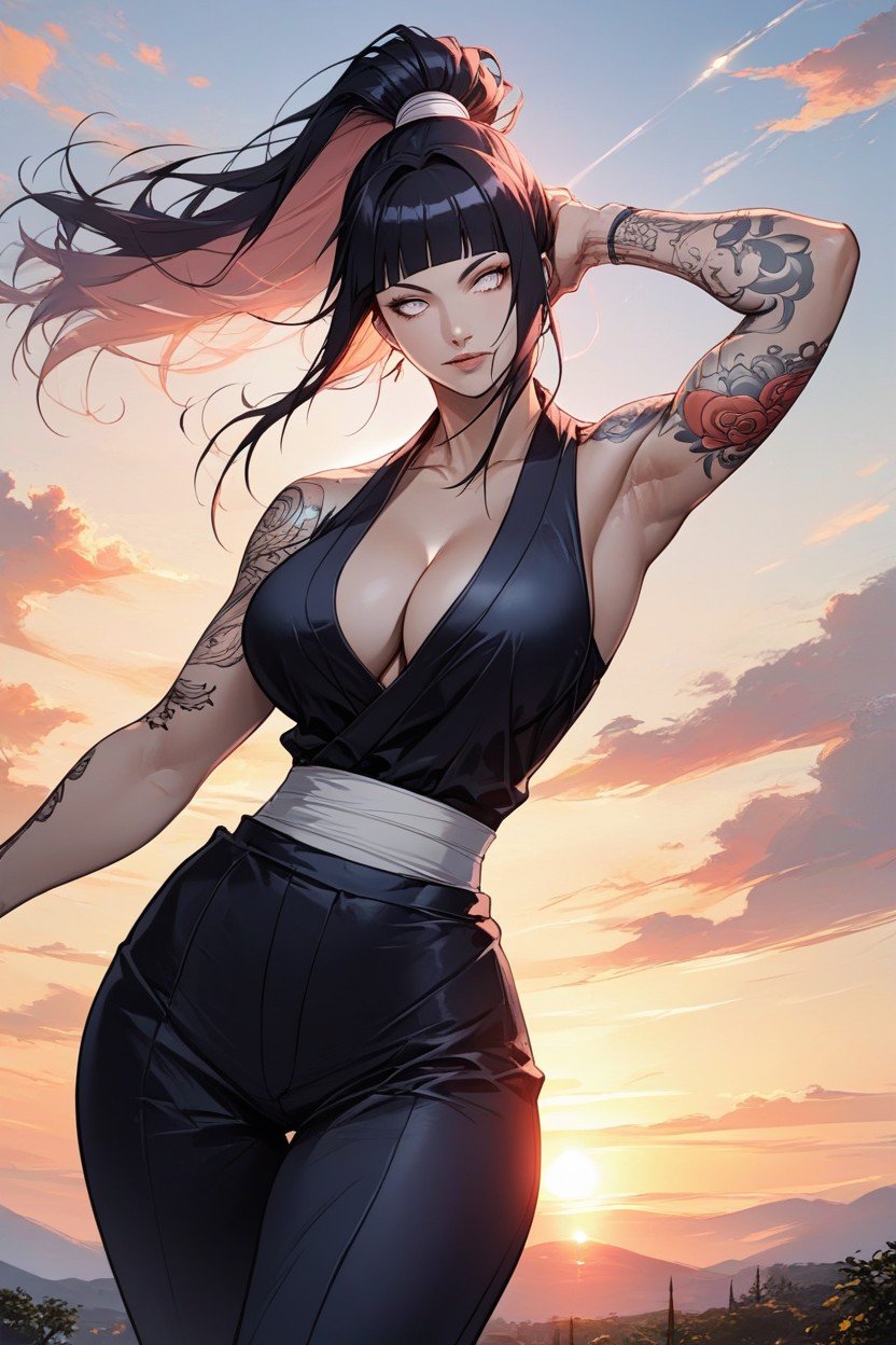 18+, Yakuza Tattoo, Cleavage헨타이 AI 포르노