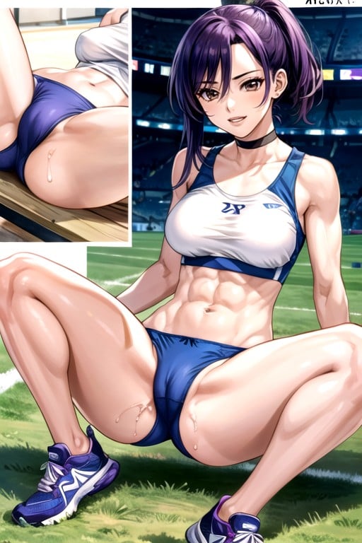 Medium White Skin, Camel Toe, Dynamic Athletic Pose ゲイAIポルノ