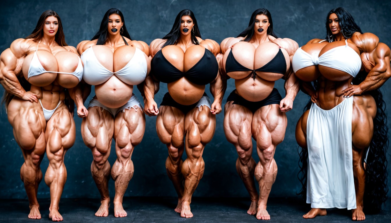 Massive Hyper, Thick Lips, Ultra Muscular Arms AI Porn