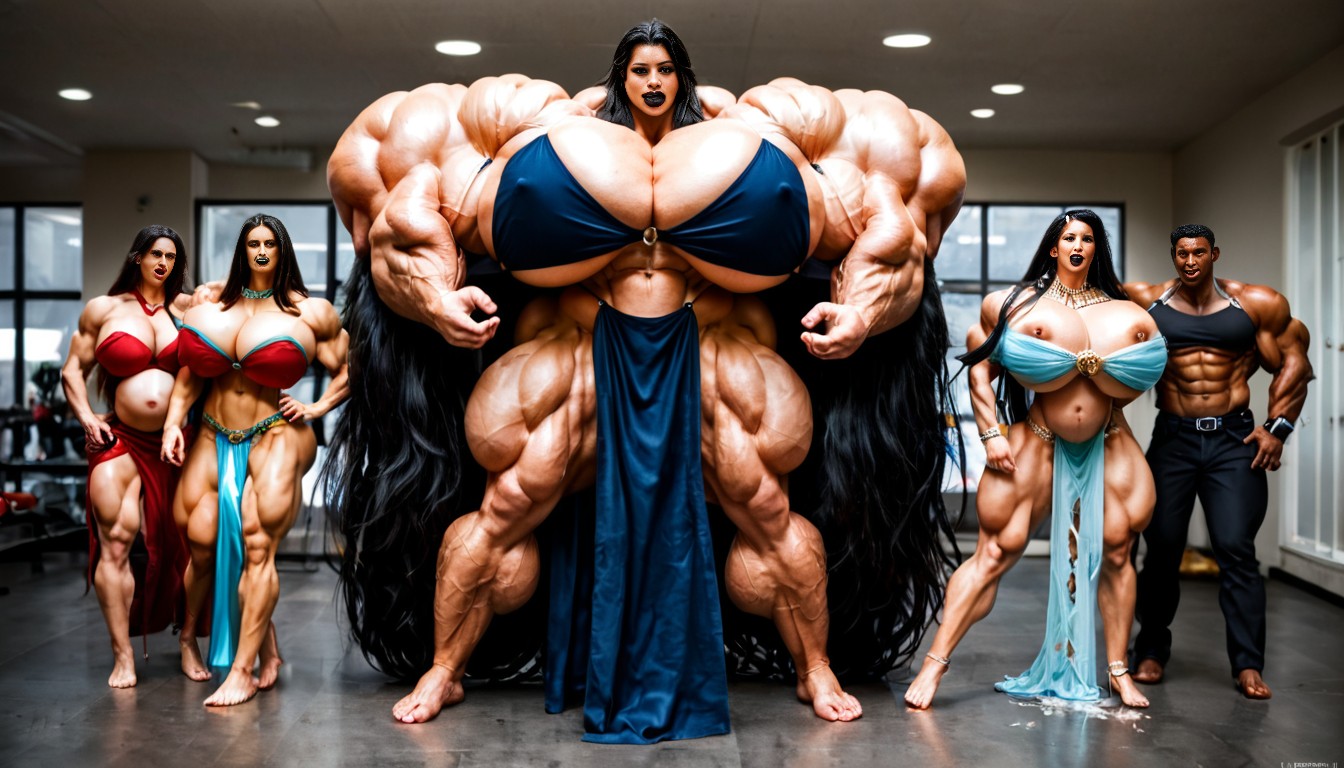 Colossal Hyper Ass, Lustful Expression, Muscular Striated Thighs AI Porn