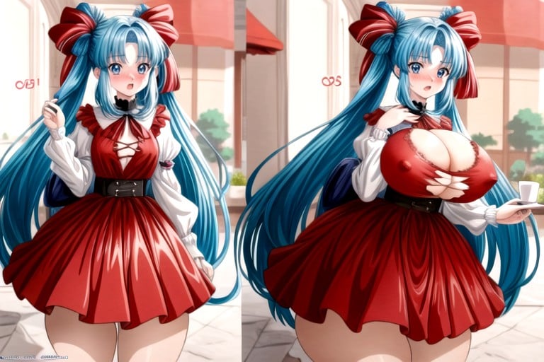 Unreal Absurdly Hyper Gargantuan Fat Expanding Swelling Enlarging Larger Boobs, 18+, Before And After Comparison Side By Side In Mulilple Veiws Showing The Extreme Hyper Fattening Drastic Effects Of Weight Gain On A Allready Absurdly Fat Curvy Thick Plump Feedee Gainer Ussbbw Hentai IA pornografia