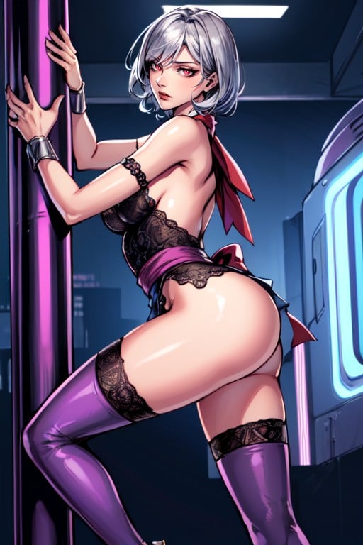 Shes Leaning Against The Stripper Pole, Sound Effects, Comic Hentai IA pornografia