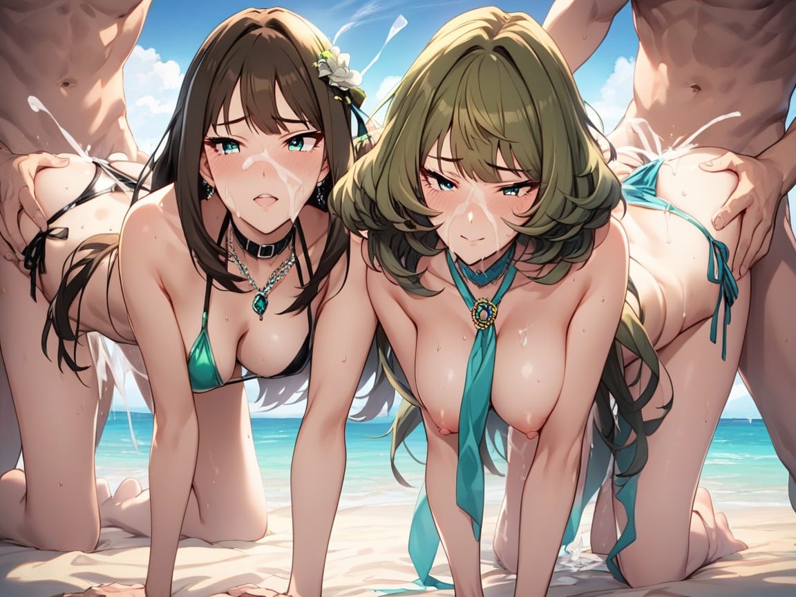 Beach, 18+, Faceless Male Hentai IA pornografia