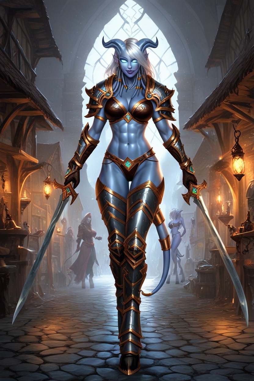 Oiled Skin, Medieval Town, 18+ AI Porn