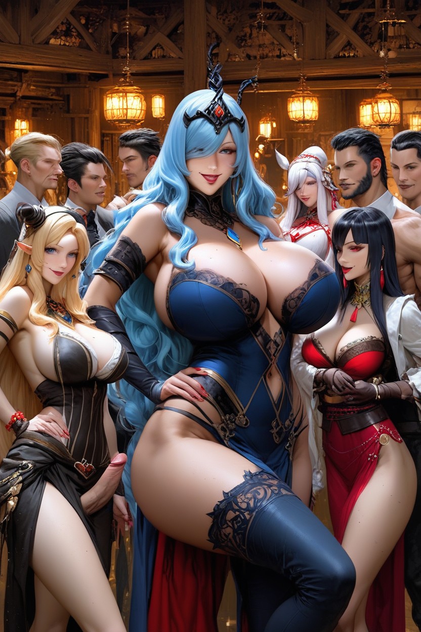 Long Hair, Tavern, Fully Clothed Hentai IA
