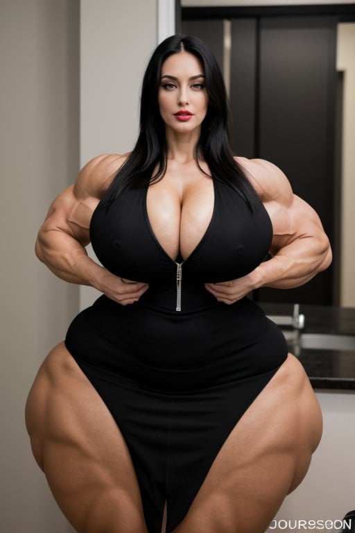 18+, Hyper Massive Muscular Arms, Extremely Long Legs Asiatischer KI Porno