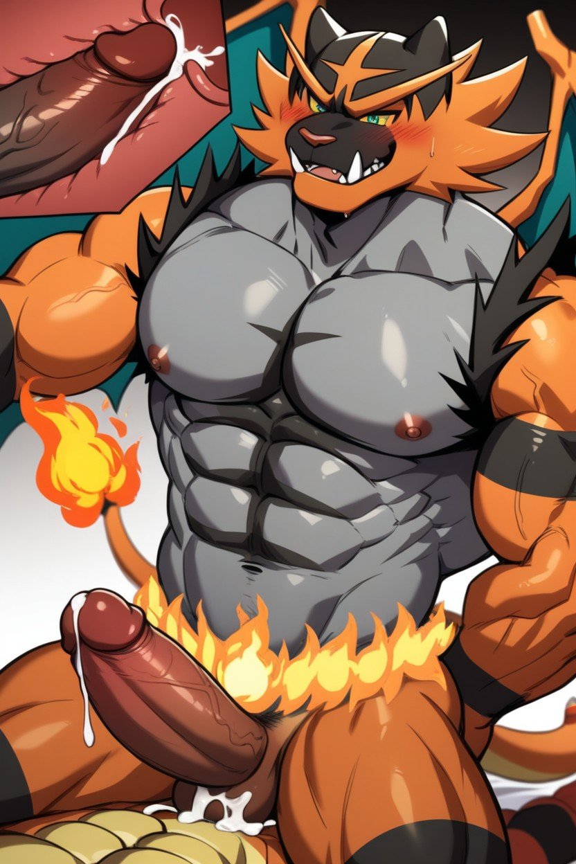 Incineroar Rides On Top, 生氣, Creampie AI同性戀黃片