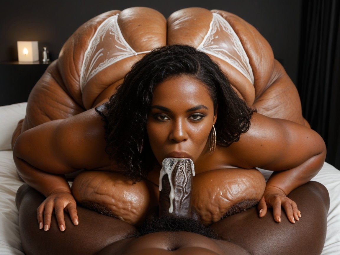 Cum, Excessive Cum, Humongous Ebony Tits Ebony AI Porn