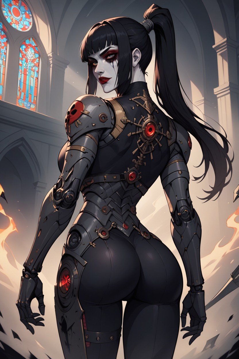 Warhammer, Ass Shot, Red Lips Hentai IA