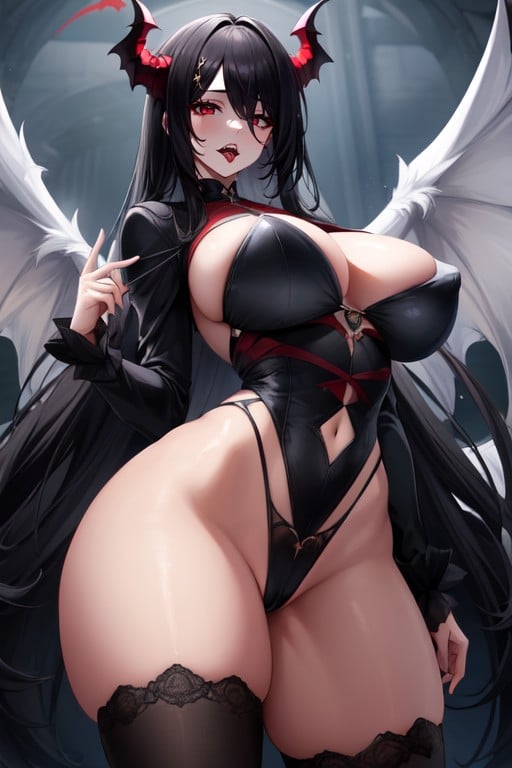 Big Demon Wings, Waist, Long Hair Porno gay IA