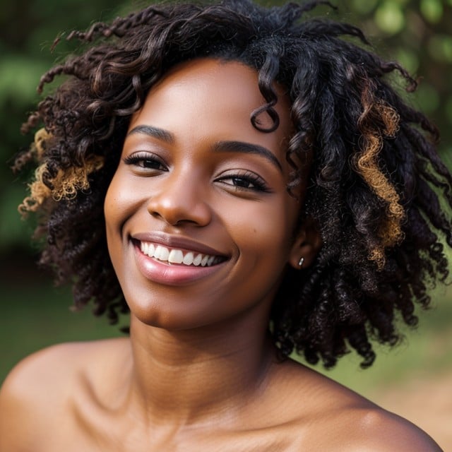 An African Person With Curly, 18+, Medium-length Hair ゲイAIポルノ