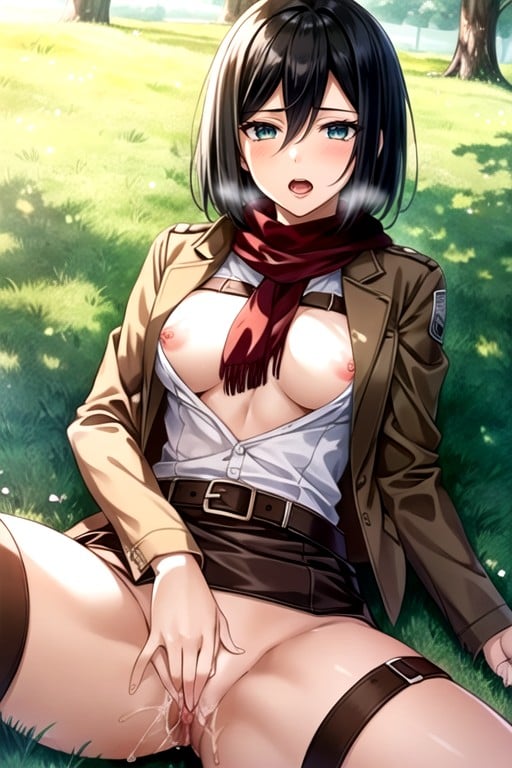 18+, Mikasa Ackerman (attack On Titan), Morena Pornografia asiática com IA