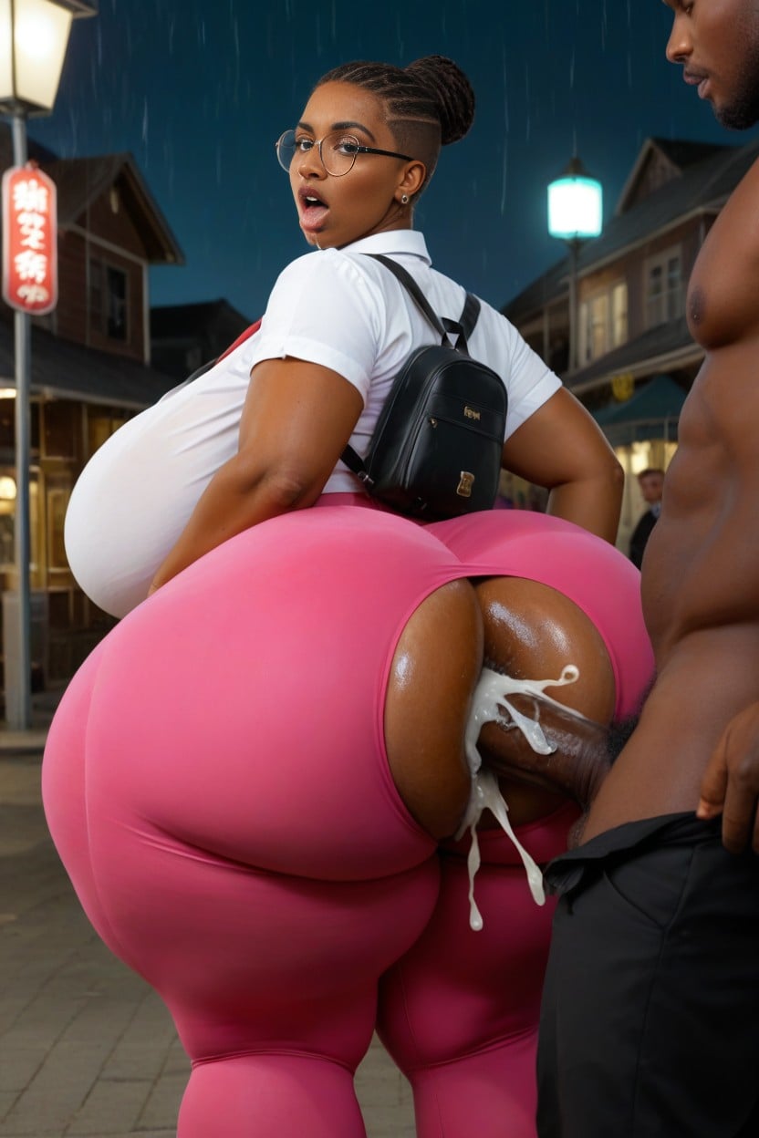 Spank Her Butt, Cum On Tank Top, Deep Butt Crack BBW AI Porn
