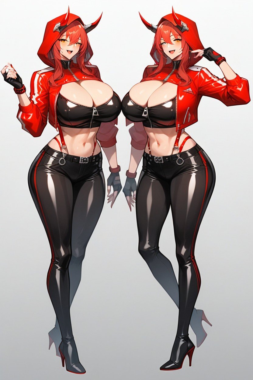 Red Hood From Goddess Of Victory Nikkeultra-detailed Descriptionsuper Long Red Hair That Flows Freely, 18+, Hazel-amber In Color Hentai IA