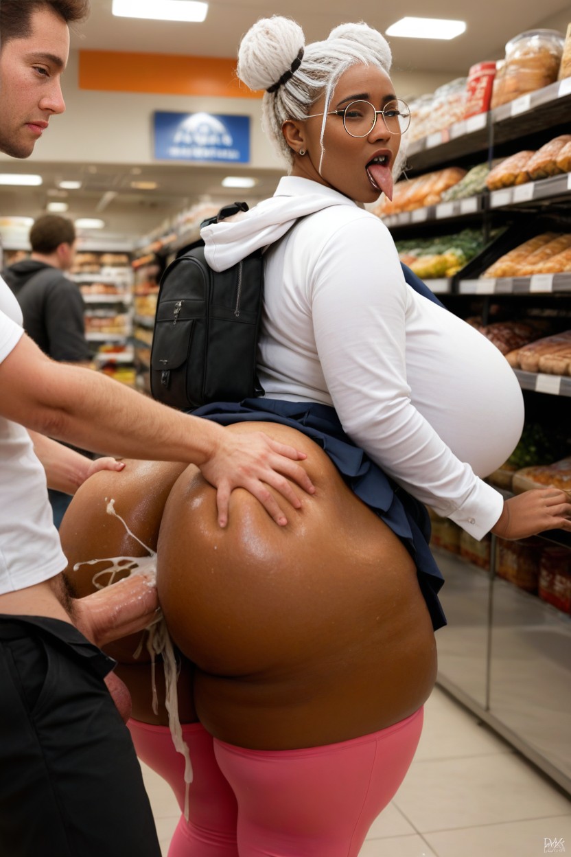 African, Tan Skin, Gigantic Round Ass BBW AI Porn