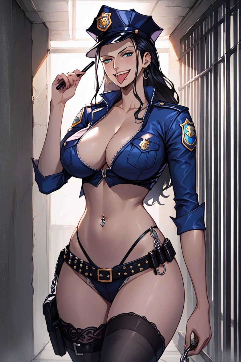 舌を出す, Nico Robin, 18+ ニューハーフAIポルノ