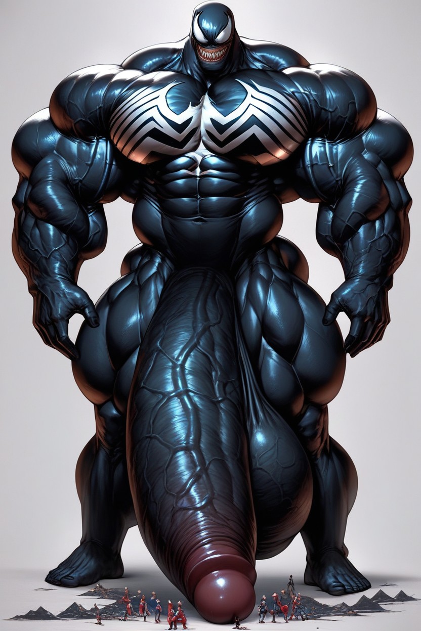 Two Dicks, Huge Muscle, Hyper Penis AI Gay Porn