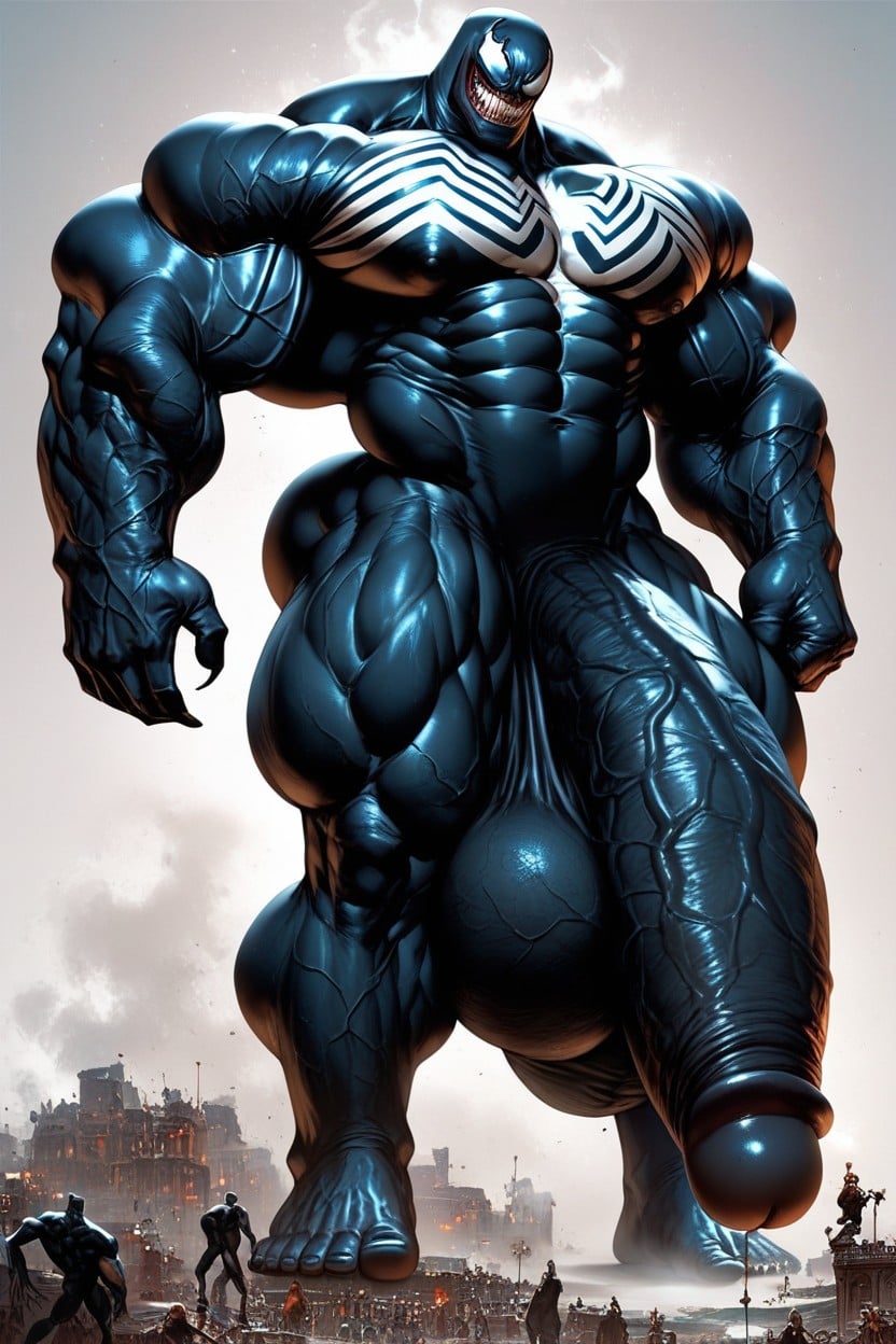 Huge Testicles, Long Penis, Macro AI Gay Porn