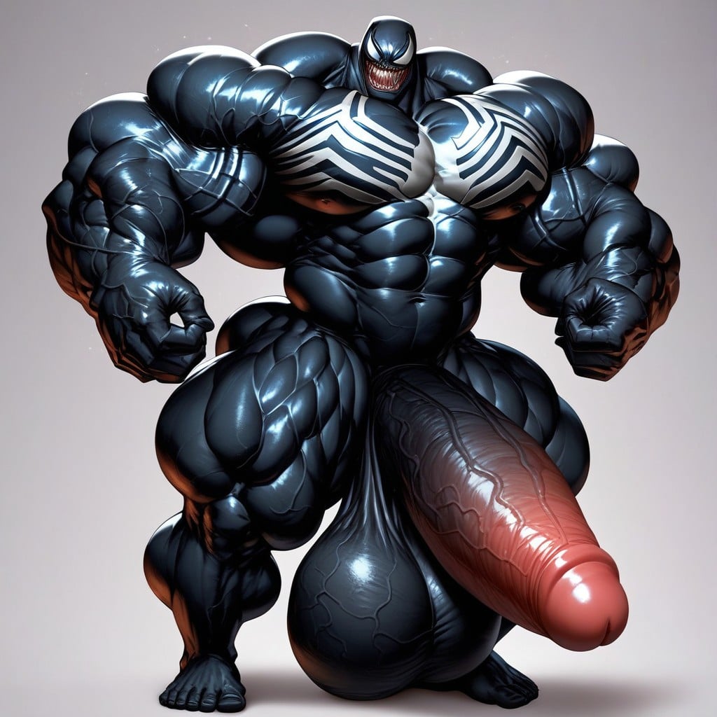 Naked, Huge Muscular Bodybuilder, Muscle Growing AI Gay Porn